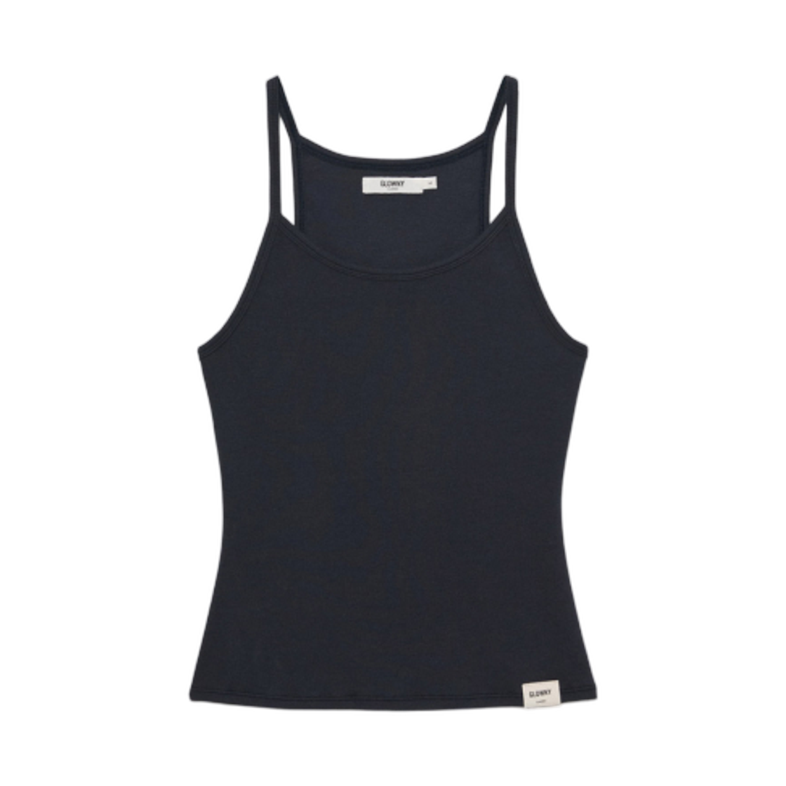 (W) 글로니 G 파인 스트랩 캐미솔 네이비((W) Glowny G Fine Strap Camisole Navy)