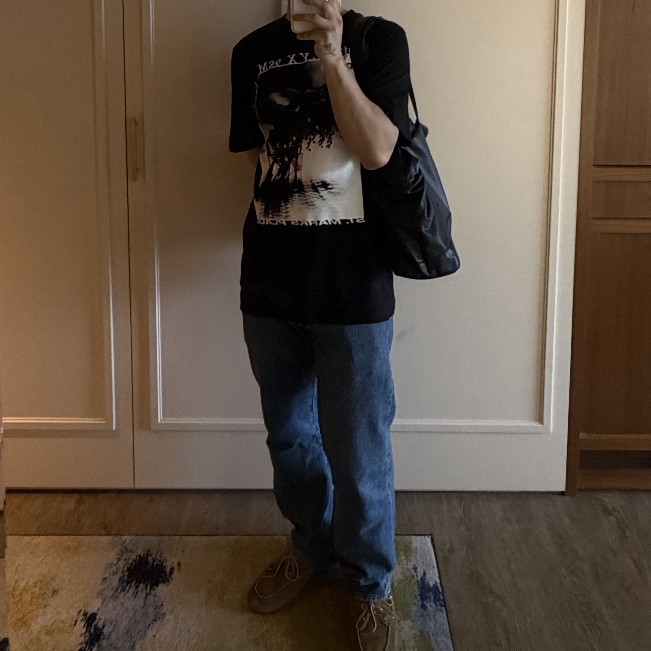 1017 Alyx 9SM Icon Flower S/S T-Shirt Black, Millo Archive Lump Two Way Bag Black 착용 스타일
