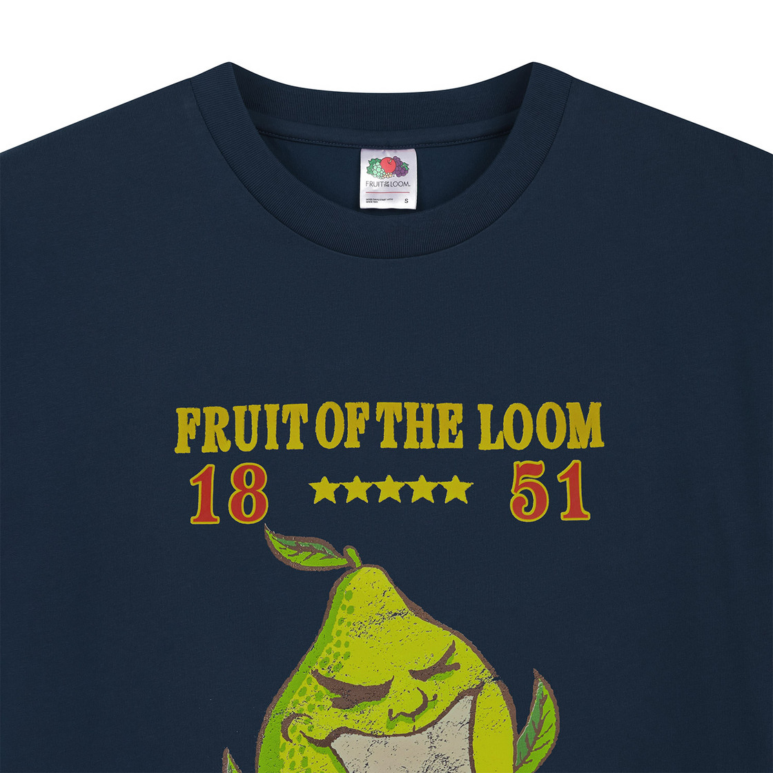 프룻오브더룸 프룻 1851 레몬 반팔티셔츠 네이비(fruitoftheloom Fruit 1851 Lemon Banpal T-shirts NAVY) - 3