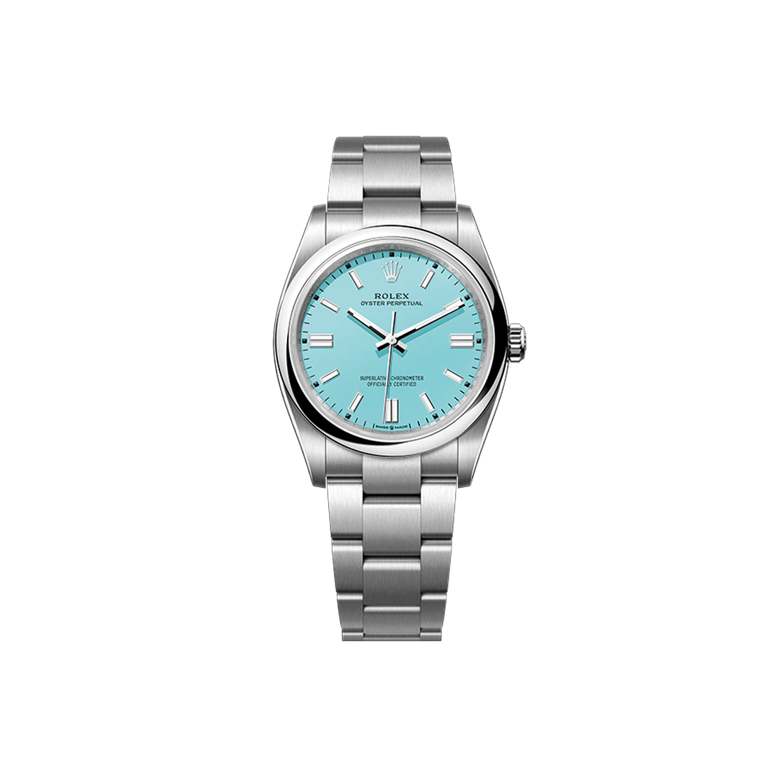 ITMG75G2KGRE Rolex Oyster Perpetual Turquoise Blue Dial Oyster No. 8074
