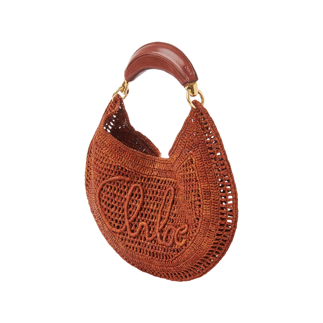 끌로에 썸머 바나나 호보백 라피아 클레이 브라운(Chloe Summer Banana Hobo Bag in Raffia Clay Brown) - 2