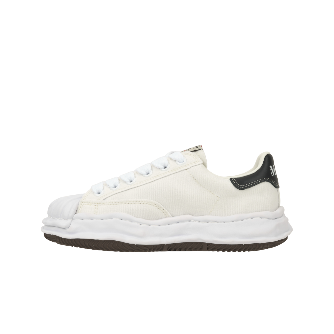 메종 미하라 야스히로 블레이키 OG 솔 캔버스 로우탑 스니커즈 화이트(Maison Mihara Yasuhiro Blakey OG Sole Canvas Low-top Sneakers White) - 3