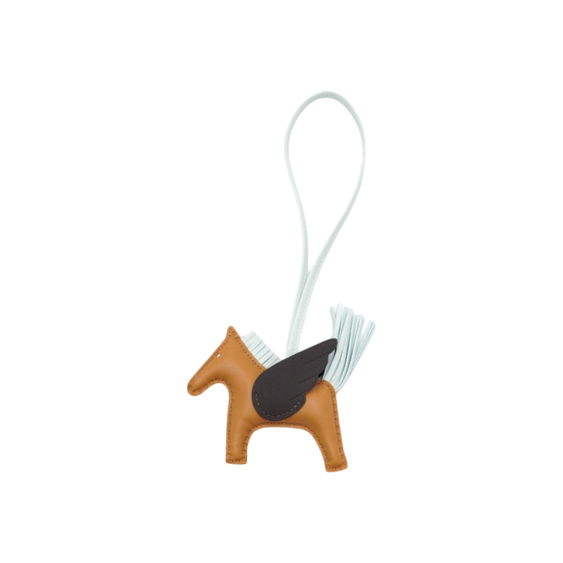 ITOK7I749HDU Hermes Brown Pegasus Rodeo PM Wing Bag Charm