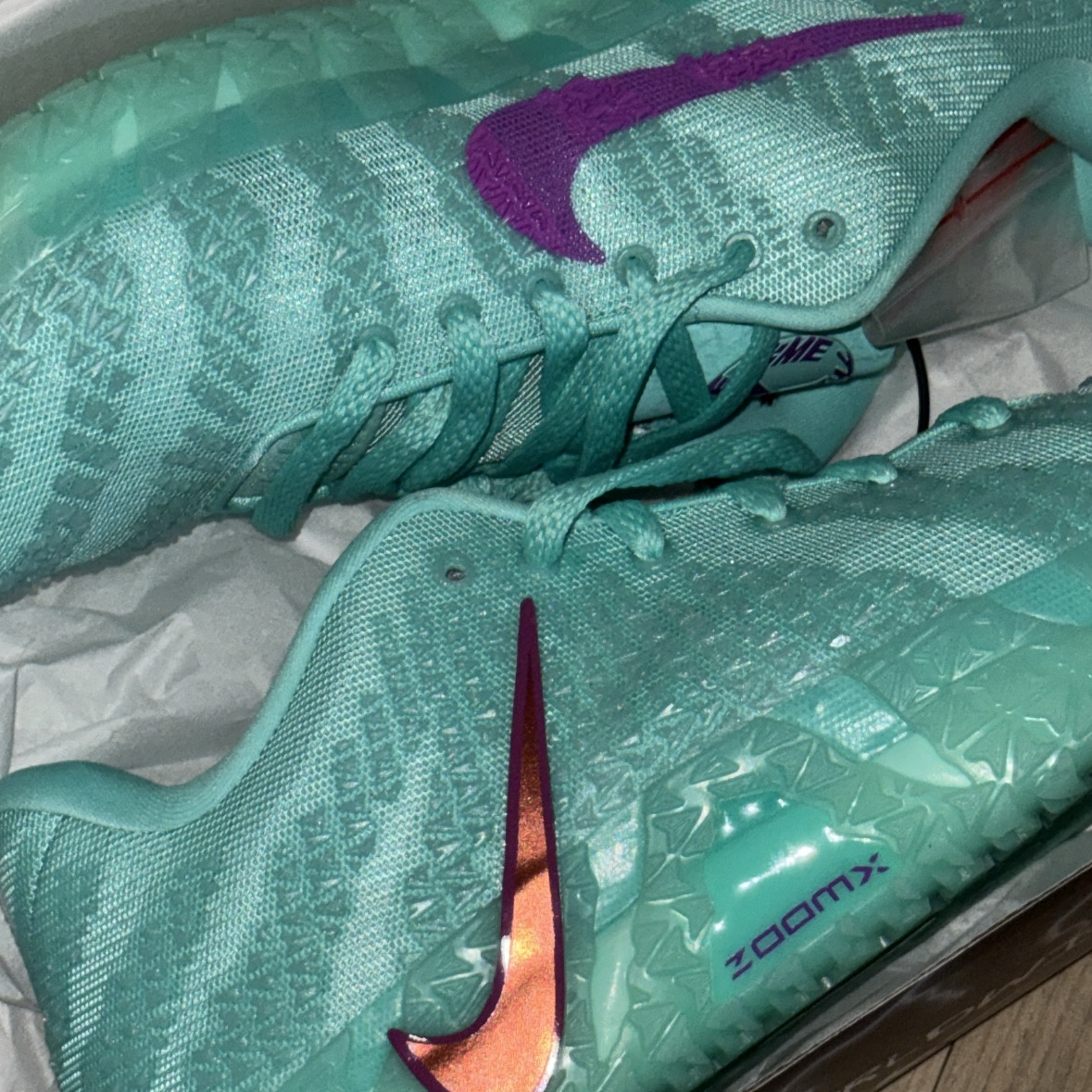 Nike Ja 3 EP Twelve Time Bleached Turquoise Safety Orange 착용 스타일 - 1
