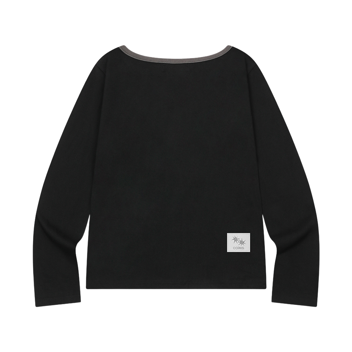 코이리스 솔루나 원 숄더 배색 긴팔 티 블랙(Coiris Soluna One Shoulder Long Sleeve T Black) - 2