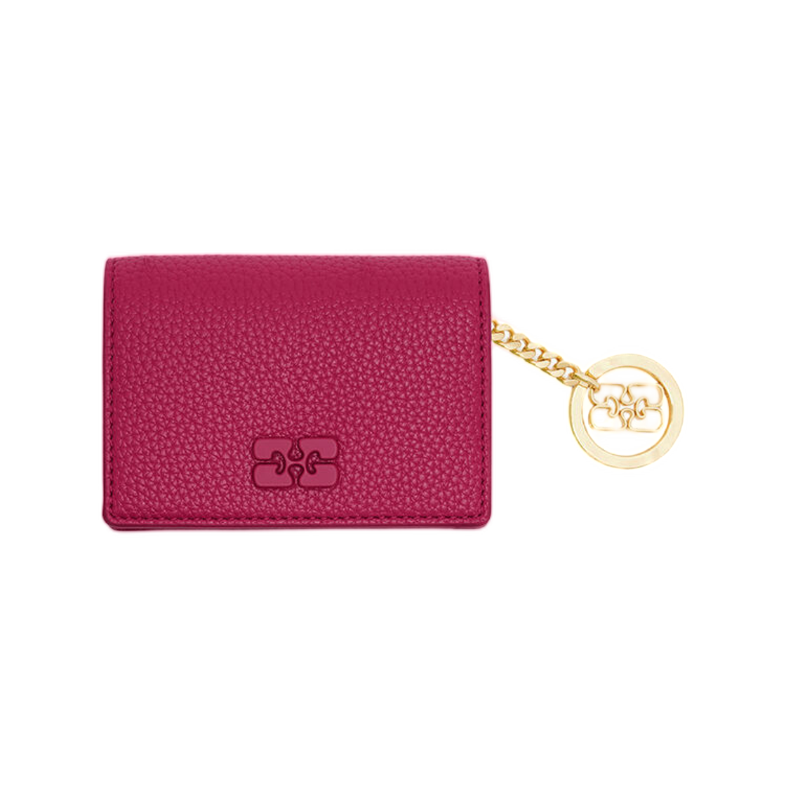 가니 보우 카드 홀더 플랩 레드 페르시안 레드(Ganni Bou Card Holder with Flap in Red Persian Red) - 1