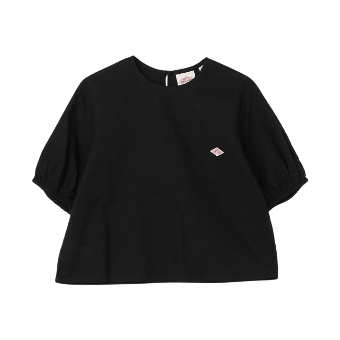 DT-B0439-UKK (W) Danton Seersucker Pullover Blouse Black