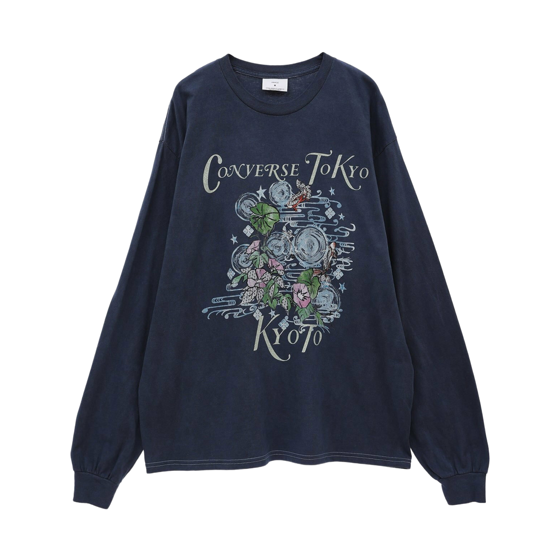 A2843UTS457 Converse Tokyo Morning Glory Long Sleeve T-Shirt Blue