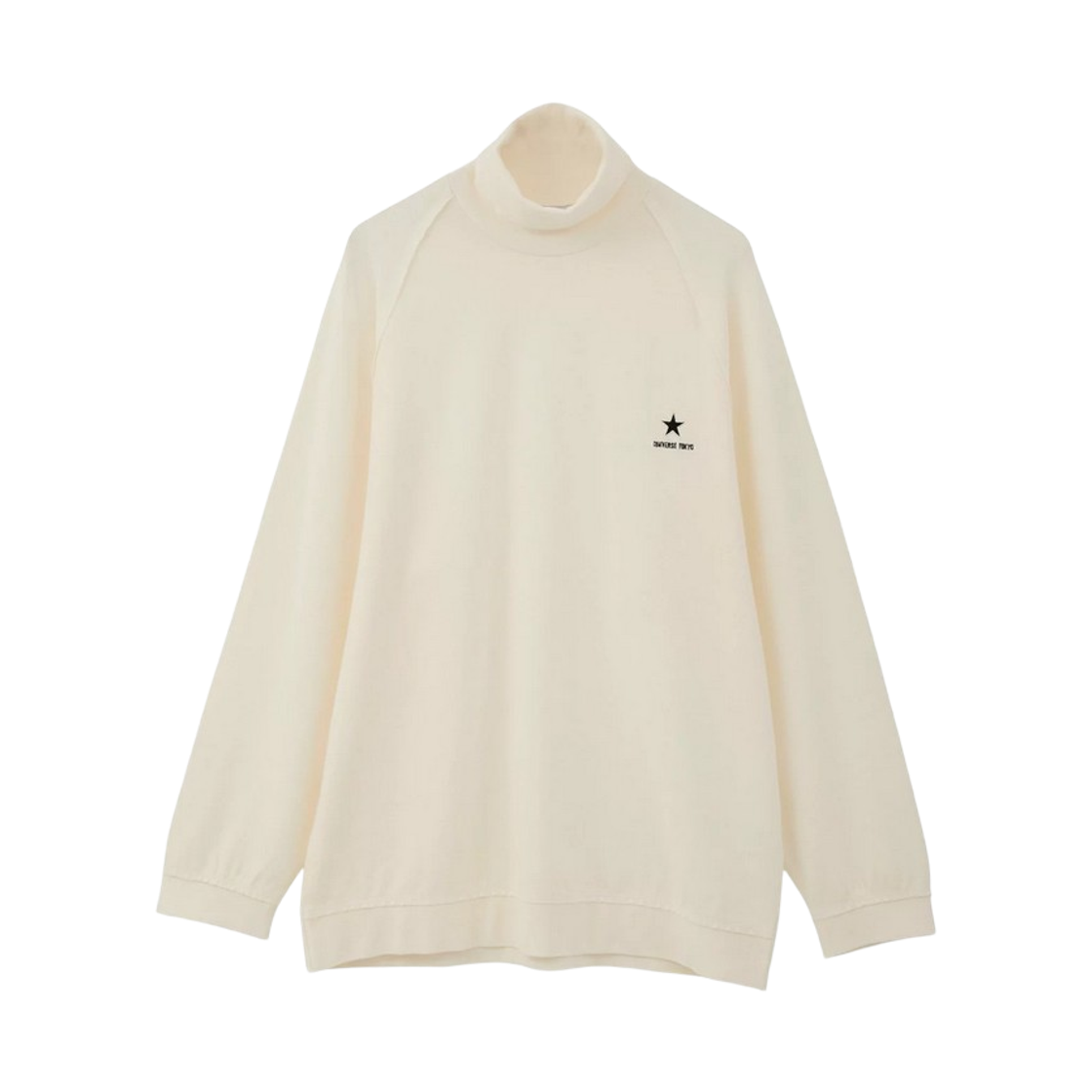 A2853UTS454 Converse Tokyo Pigment Ripple Turtleneck T-Shirt White