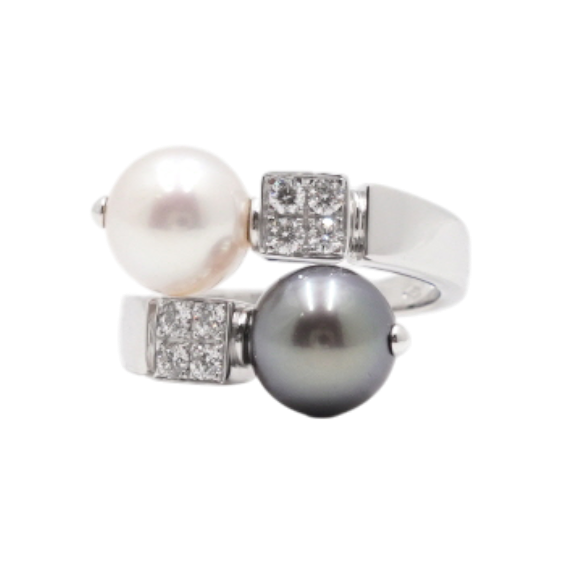 ITLAH4ODNG4I Bulgari Lucea 18K White Gold Pearl & Diamond Women Ring