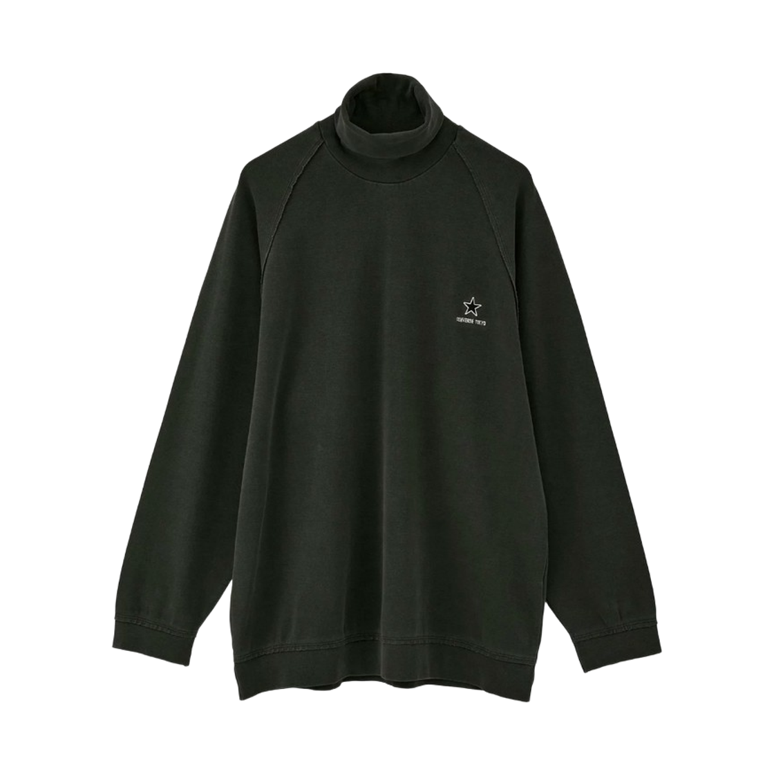 A2853UTS454 Converse Tokyo Pigment Ripple Turtleneck T-Shirt Black