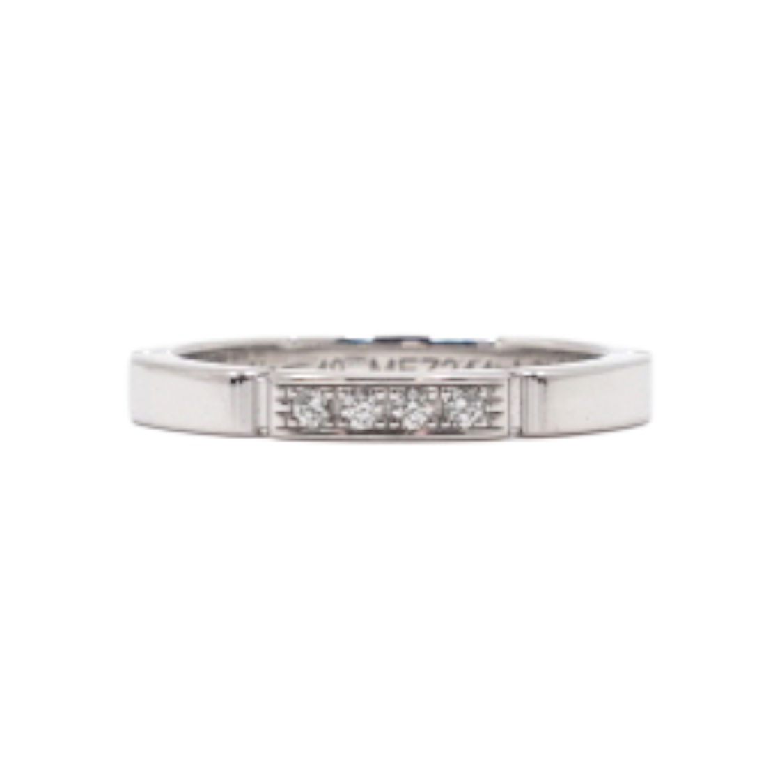 ITMR3GTTQJNA Cartier B40804 18K White Gold 4P Diamond 2.5mm Myung Panda Wedding Ring