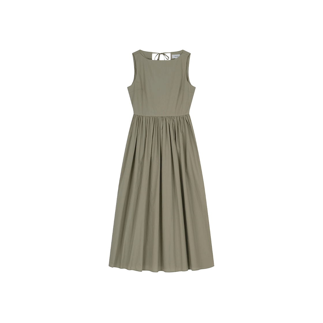 비자비 코튼 타이 백 드레스 올리브 드랩(VIS A VIS Cotton Tie Back Dress Olive Drab) - 1