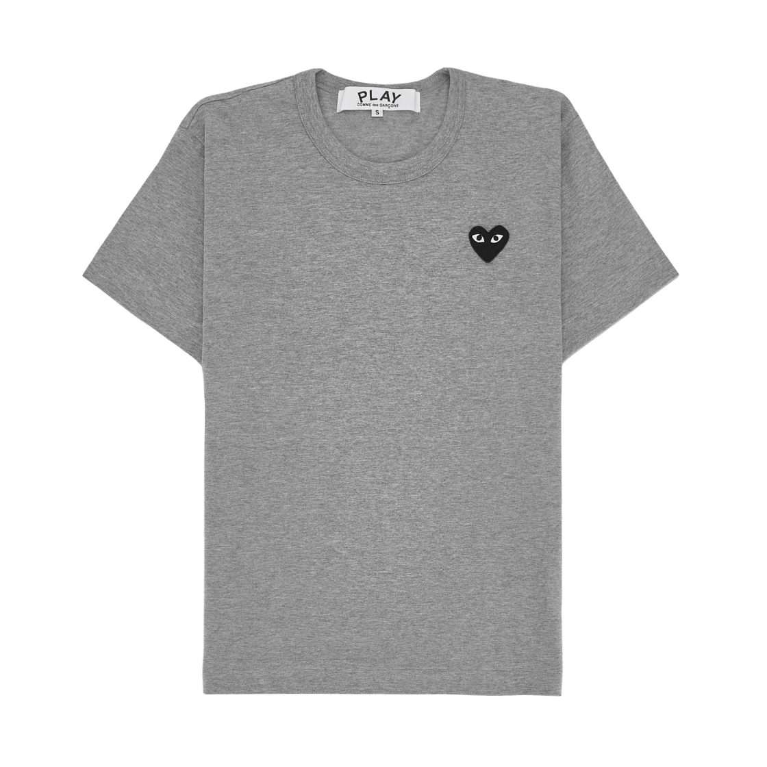 플레이 꼼데가르송 블랙 하트 티셔츠 그레이(Play Comme des Garcons Black Heart T-Shirt Gray)