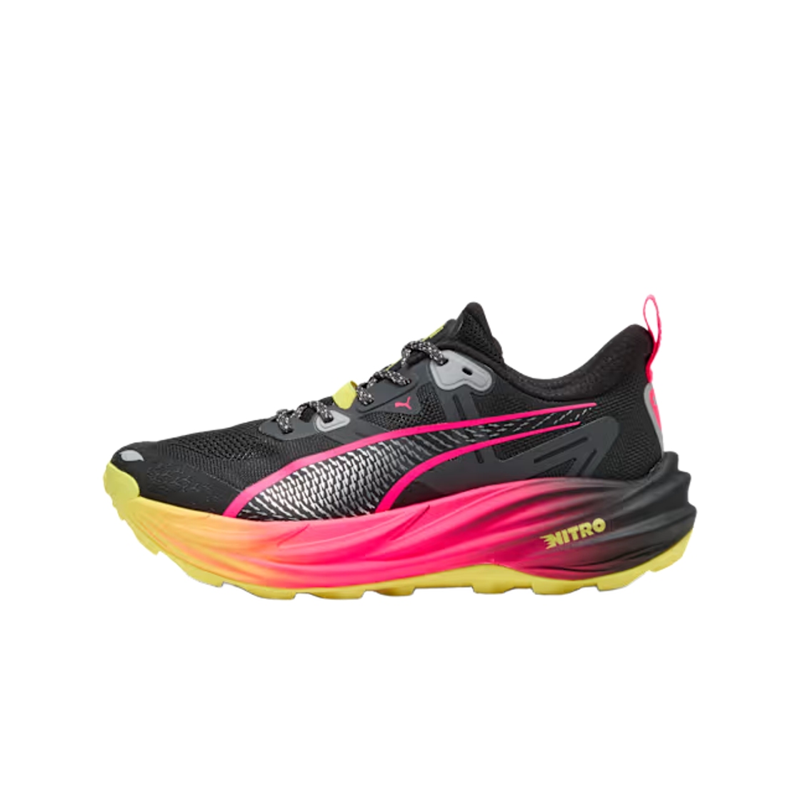 (W) 푸마 보야지 나이트로 4 푸마 블랙 퓨어 핑크 레몬 크러시((W) Puma Voyage Nitro 4 Puma Black Pure Pink Lemon Crush) - 2