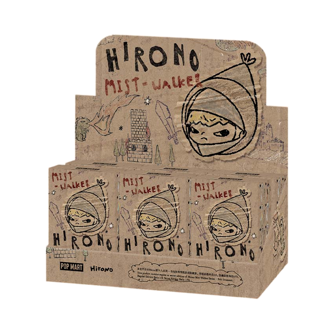 - Pop Mart Hirono Mist Walker Series Felt Ornament Sealed Case (6 Blind Boxes)