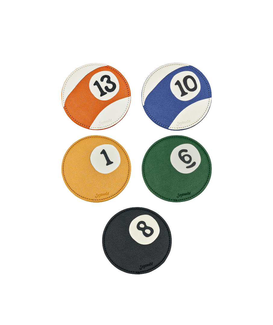 세이투셰 레더 빌리어드 코스터 5colors(Say Touche Leather Billiard Coaster 5colors)
