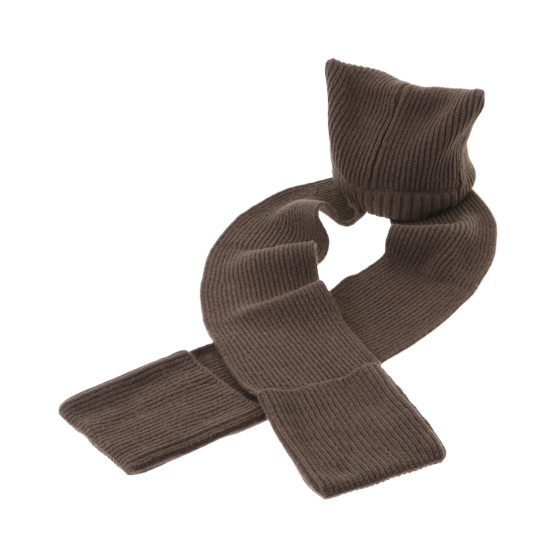 컨버스 도쿄 캣 이어 니트 캡 머플러 브라운(Converse Tokyo Cat Ear Knit Cap Muffler Brown)