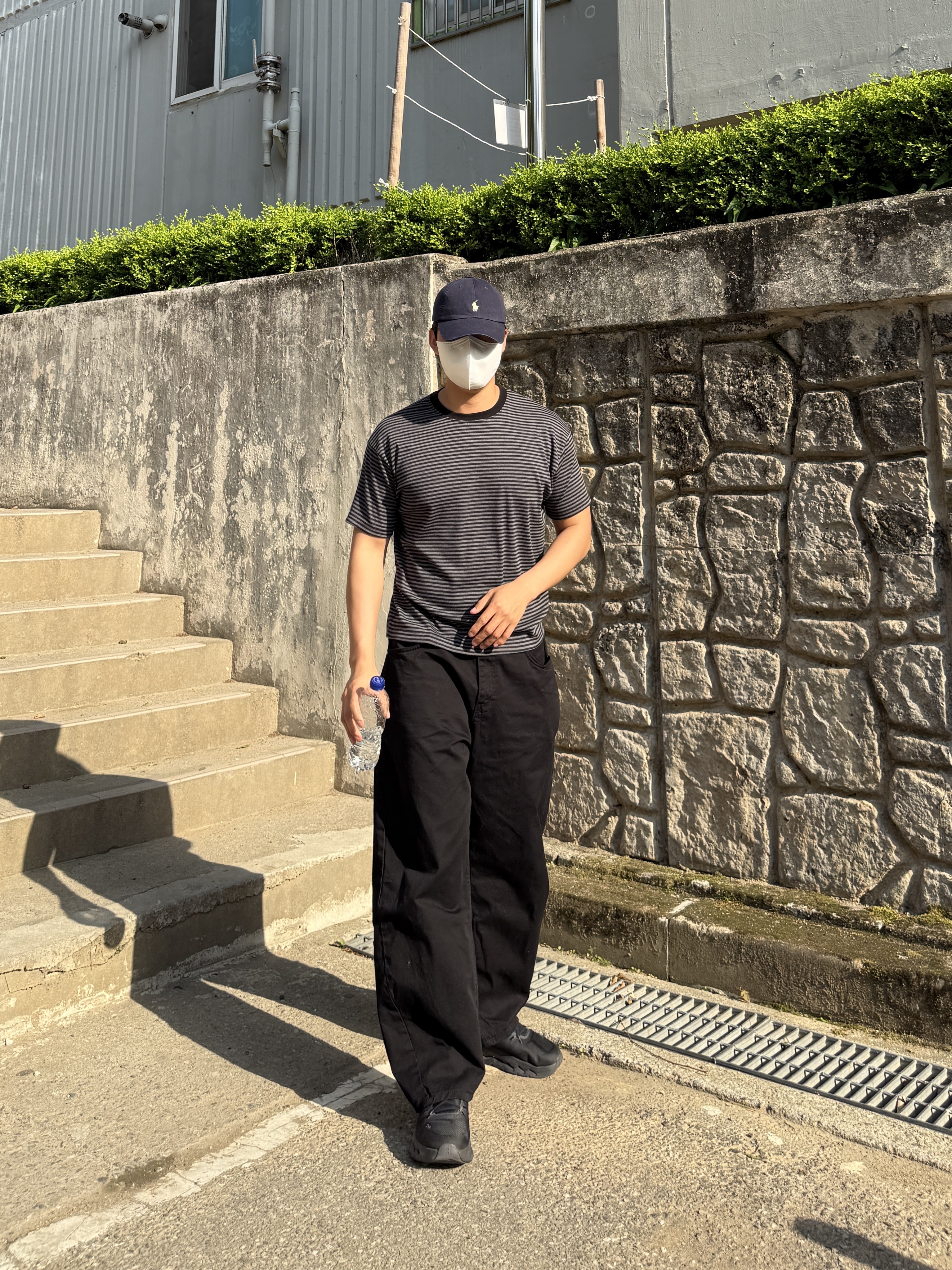 [10%적립] Polo Ralph Lauren Stretch Cotton Twill Ball Cap Navy - 26SS, On Running x Post Archive Faction (Paf) Cloudventure Peak All Black 착용 스타일 - 3