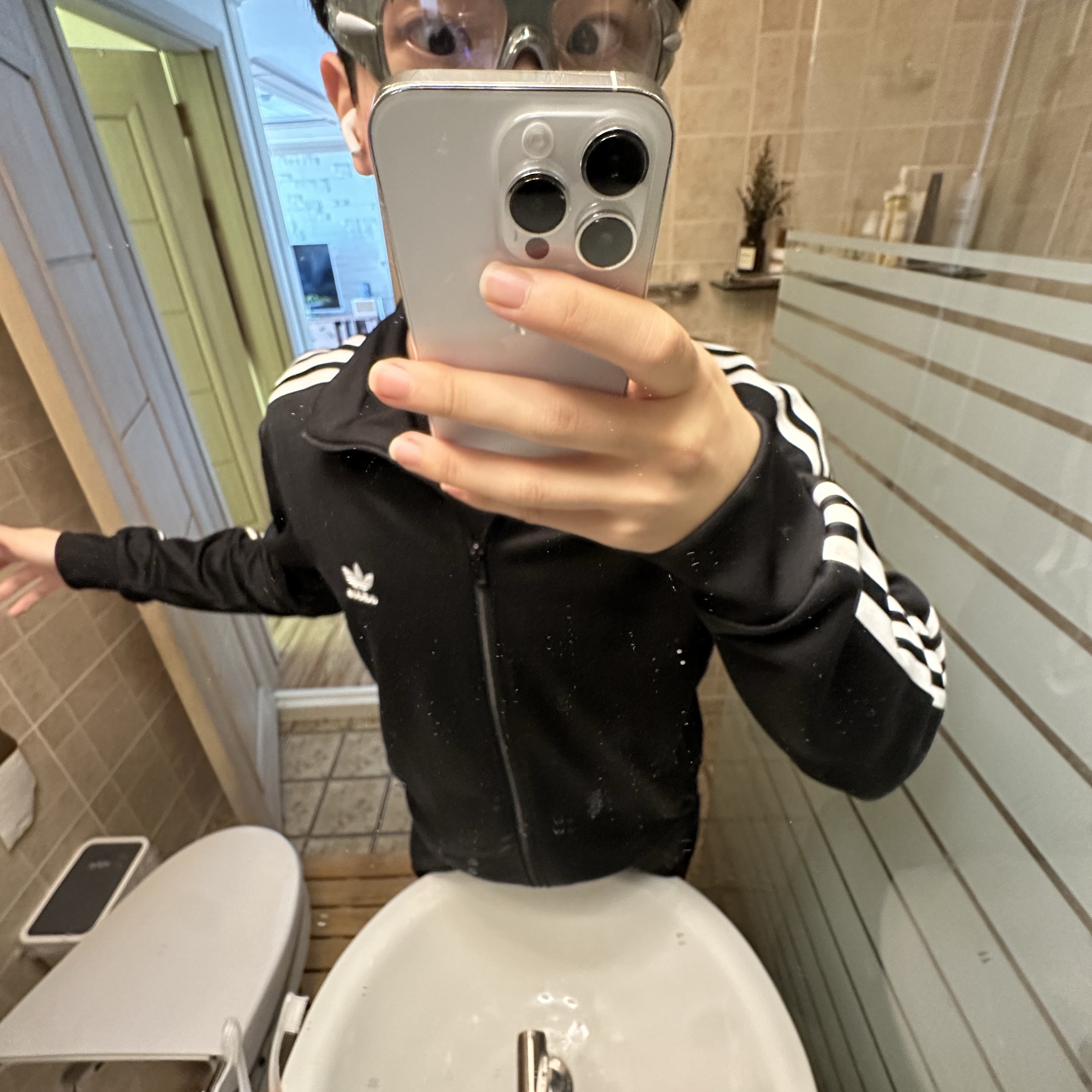 Adidas Adicolor Classic Beckenbauer Track Top Black - KR Sizing 착용 스타일 - 2