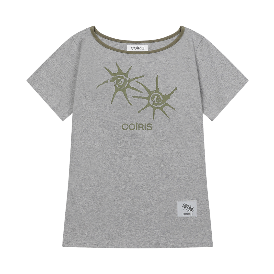 C-P00000HH Coiris Soluna One Shoulder Half T Gray
