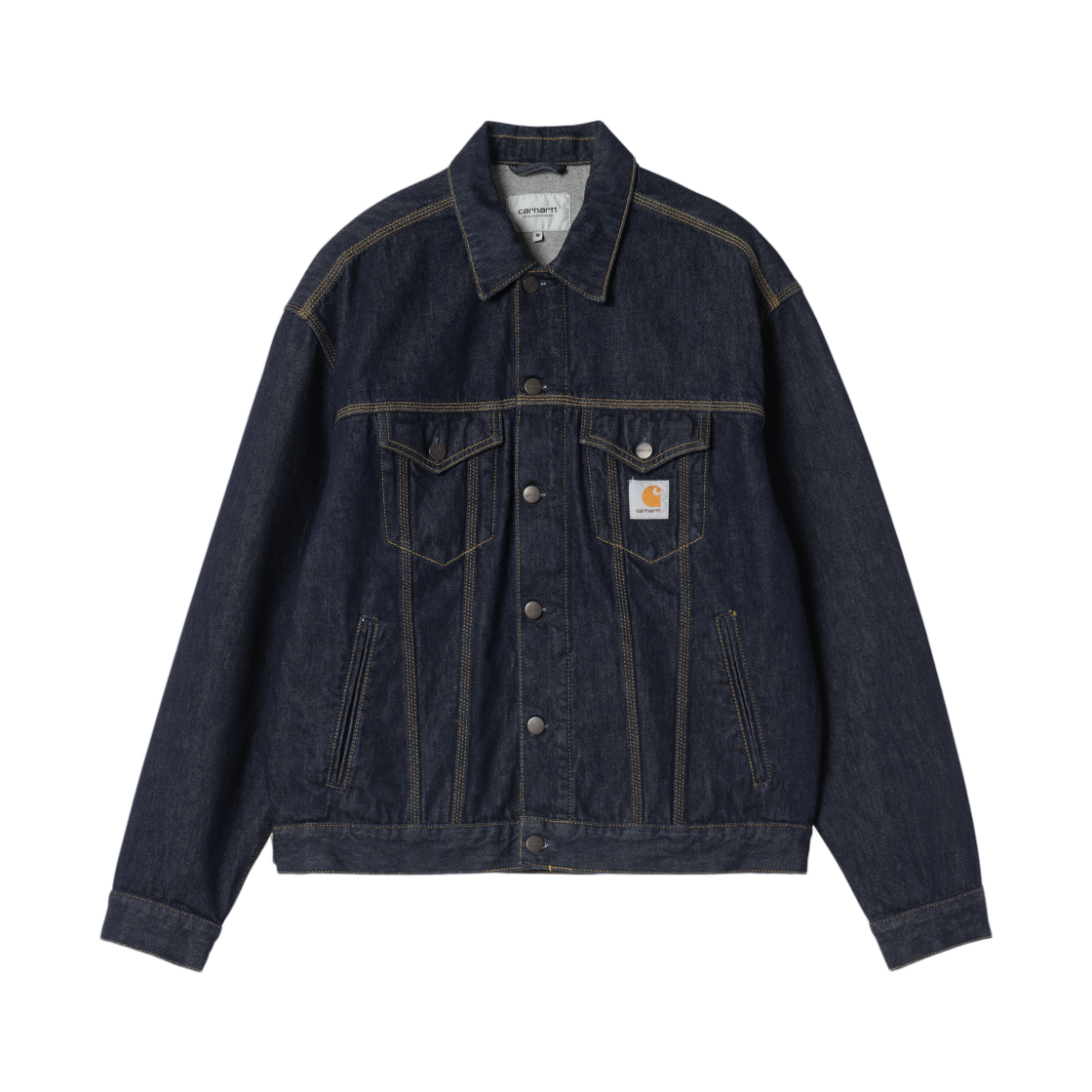 I033352-01-02 Carhartt WIP Helston Jacket Blue Rinsed