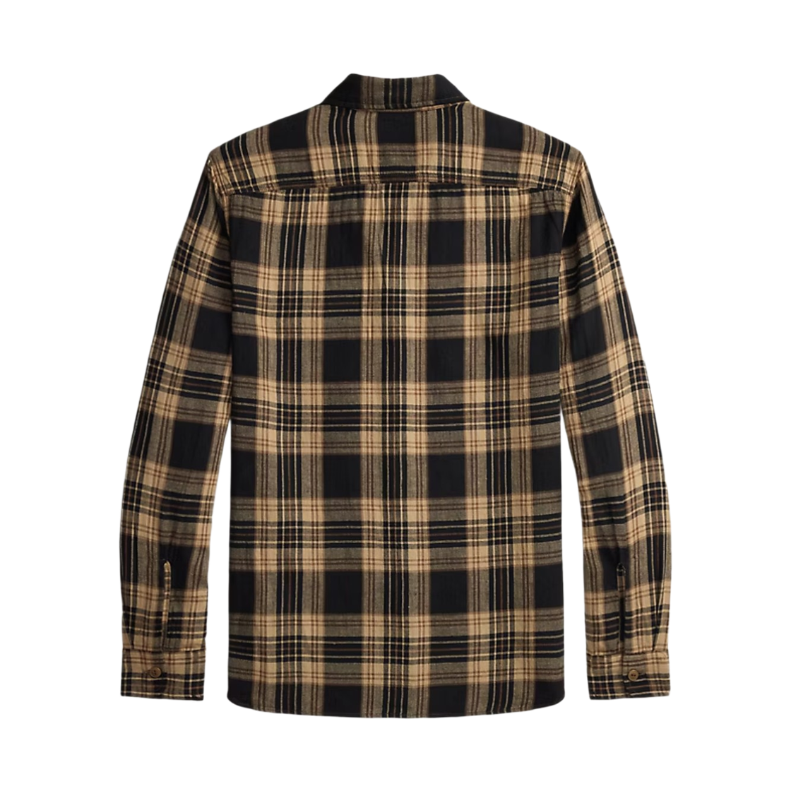 더블알엘 플래드 코튼 리넨 워크셔츠 블랙 브라운(Double RL Plaid Cotton Linen Workshirt Black Brown) - 2