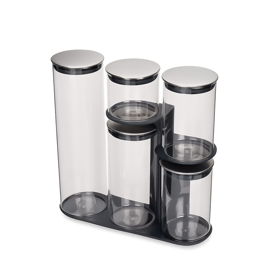 조셉조셉 포디움 100COLLECTION 글라스 수납용기 5종세트(Joseph Joseph Podium 100 Collection Glass Storage Container 5Piece Set)