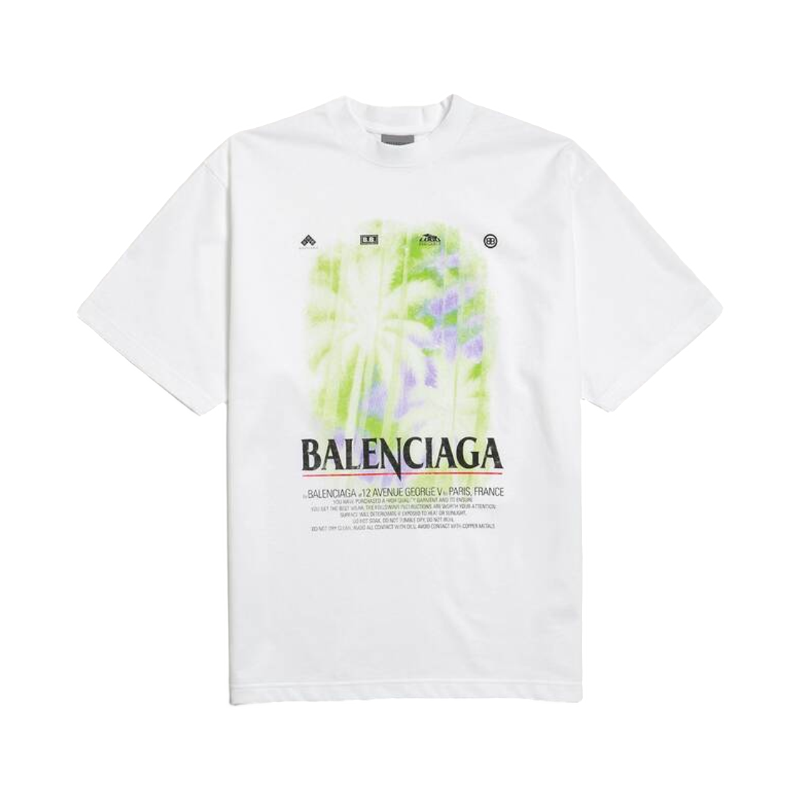 A00497TUV079000 (W) Balenciaga The Window Medium Fit T-Shirt White