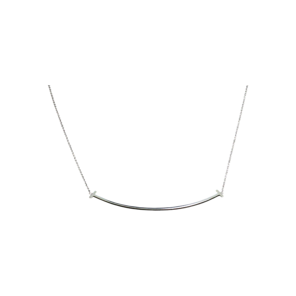 ITL3JQ5AJEMC Tiffany & Co. 18K White Gold Large T Smile Pendant Necklace