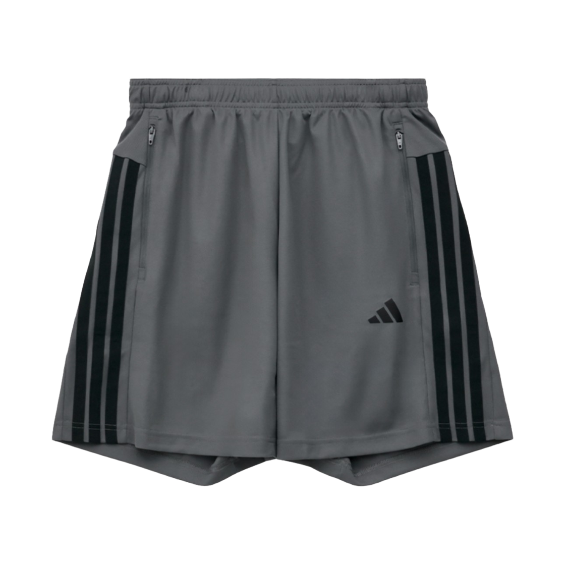 KD0695 Adidas Workout Essentials Base 3-Stripes Pique Shorts 7 Inch Grey Five Black - KR Sizing