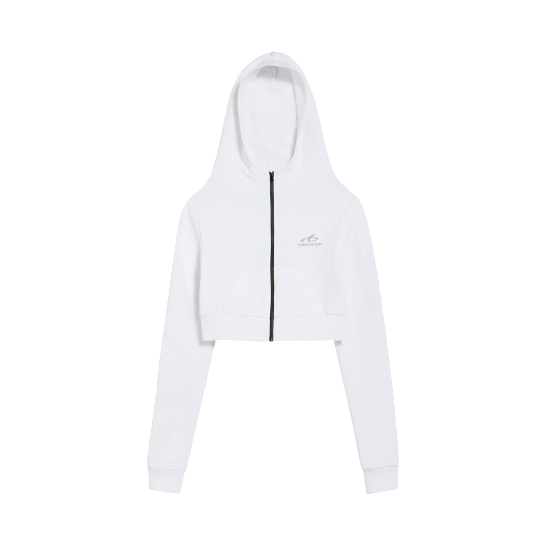 A0024RTUVQ59000 (W) Balenciaga Techwear Cocoon Hoodie White