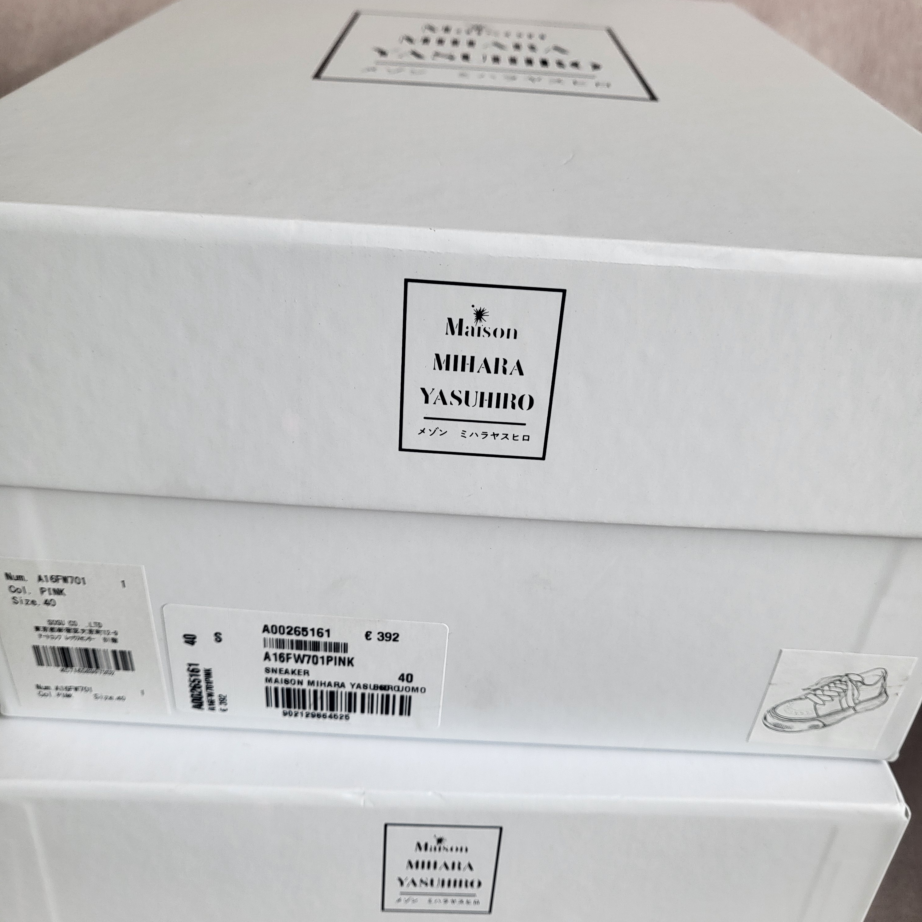 Mihara Yasuhiro Eric OG Sole Mix Material Low-Top Sneaker Pink 착용 스타일 - 3