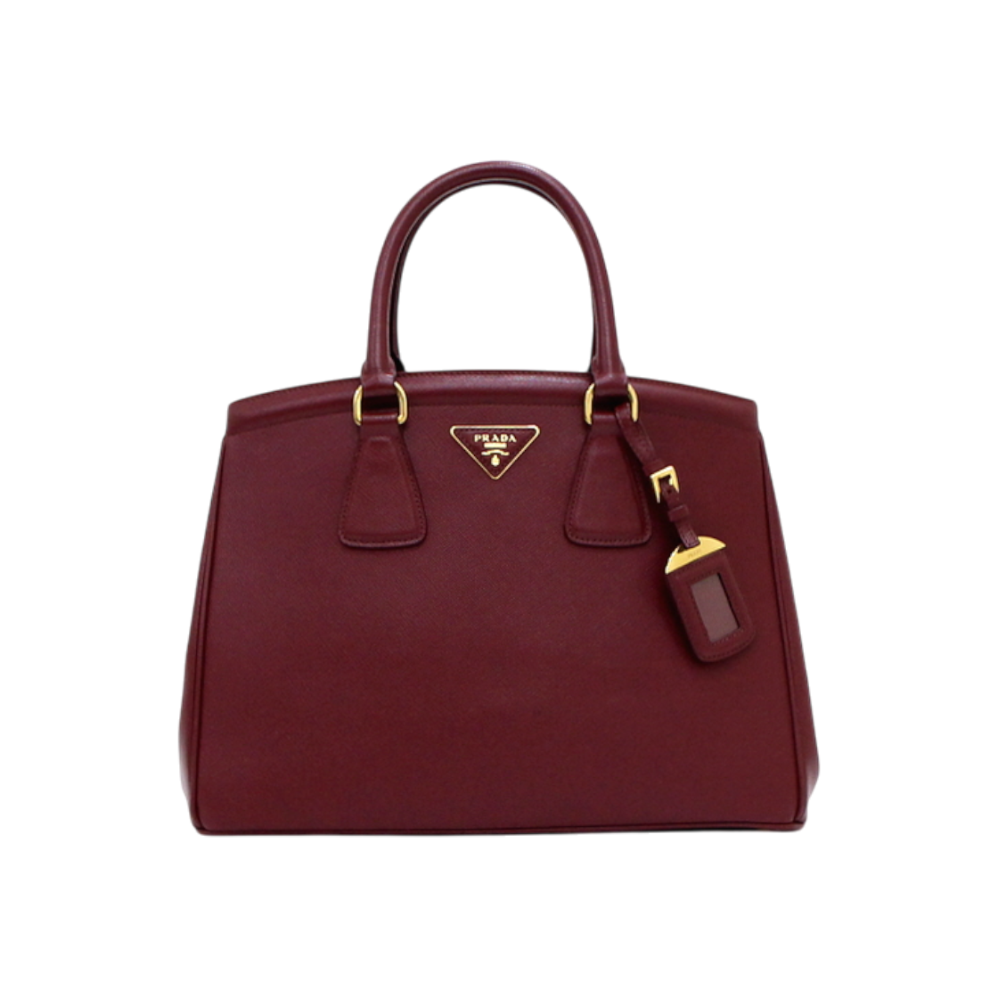 ITHJHBJDNG8G Prada BN2402 Cerise Saffiano Lux Gold Logo Tote Bag