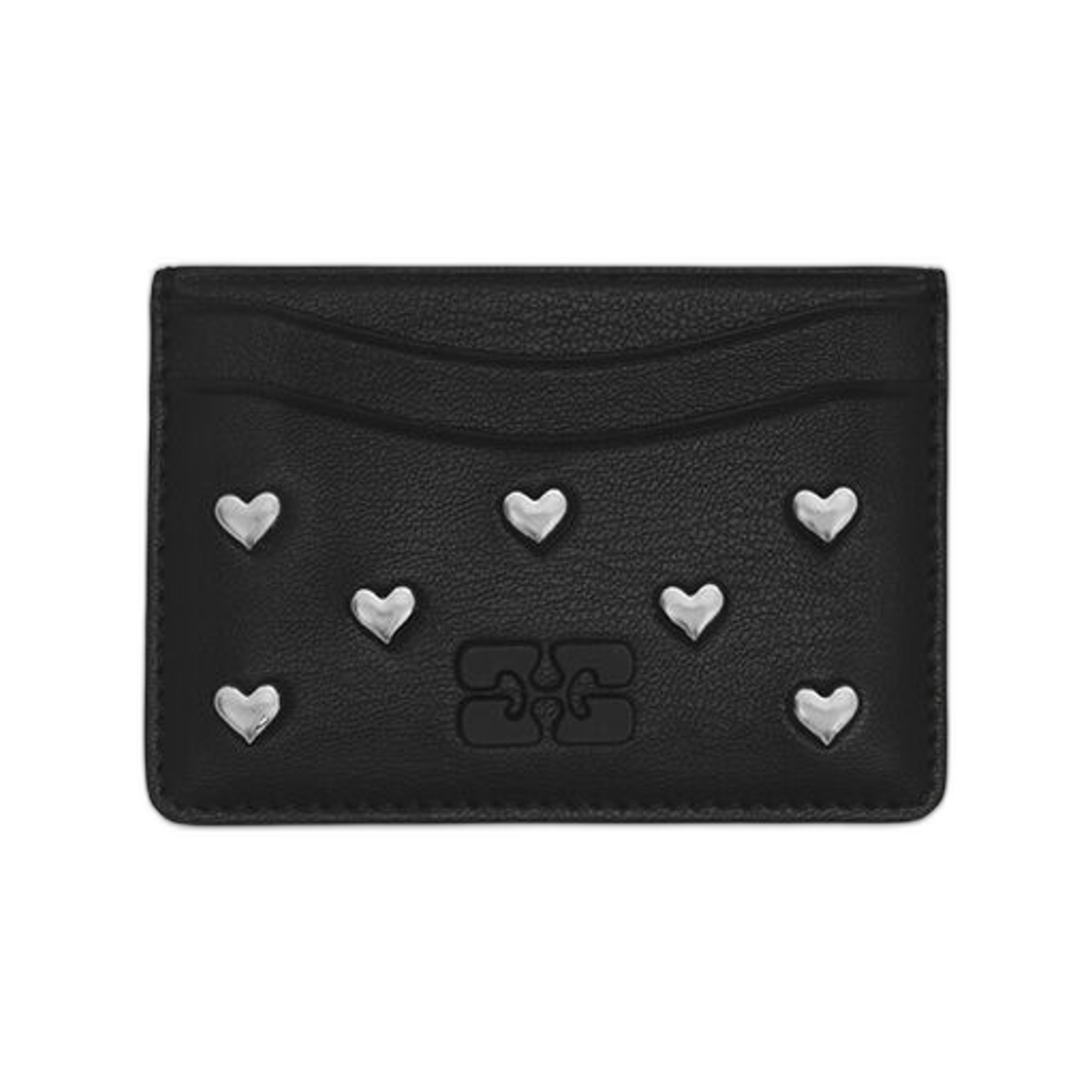 가니 보우 카드 홀더 블랙 블랙(Ganni Bou Card Holder in Black Black)