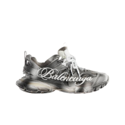 (W) Balenciaga Track Stencil Logo Sneaker Black White