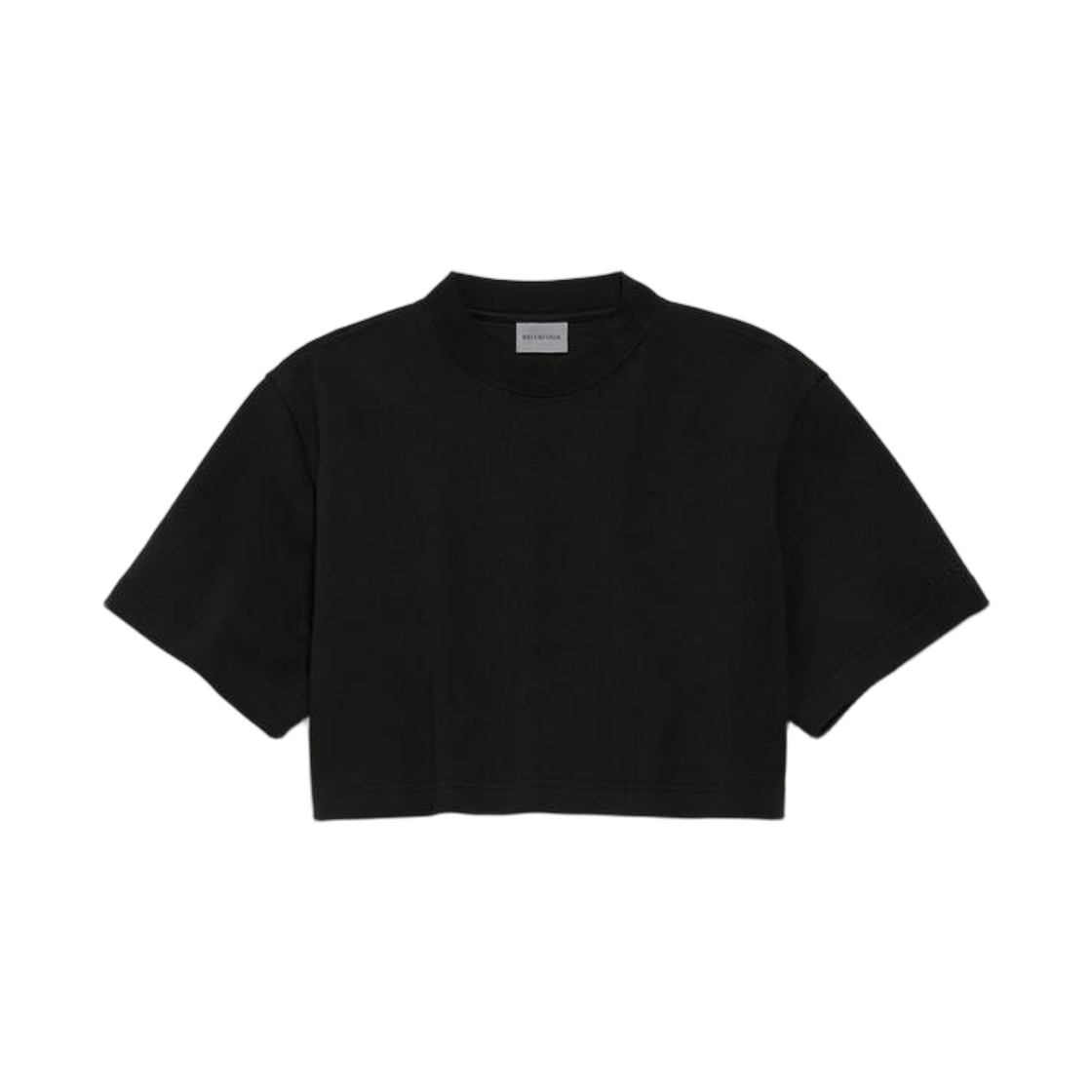 871735TUVA21000 (W) Balenciaga Cropped T-Shirt Black