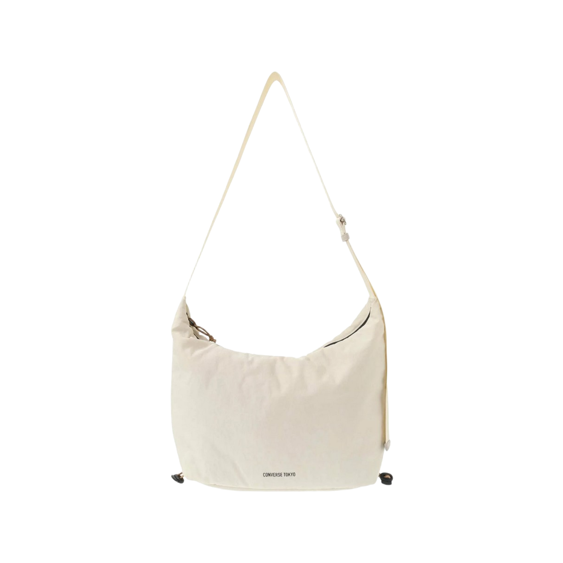 컨버스 도쿄 사이드 개더 나일론 패딩 숄더백 아이보리(Converse Tokyo Side Gather Nylon Padded Shoulder Bag Ivory)