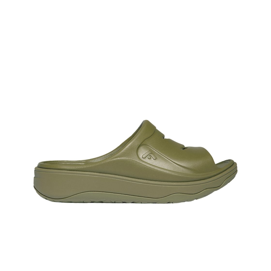 (W) 핏플랍 릴리프 리커버리 슬라이드 카모 그린((W) FITFLOP Relieff Recovery Slides Camo Green) - 1