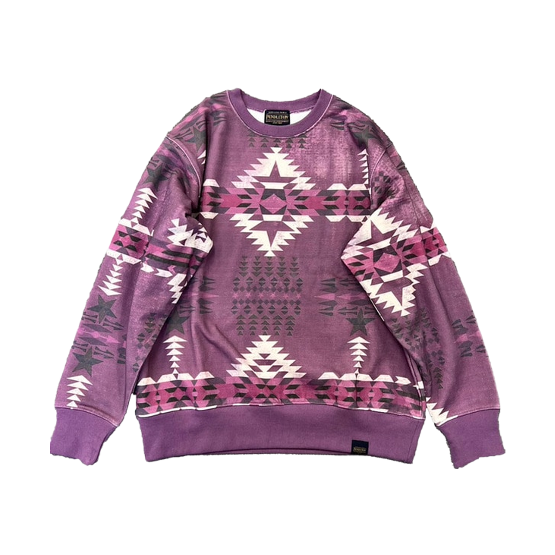 A2849UTS428 Converse Tokyo x Pendleton Allover Print Sweat Purple