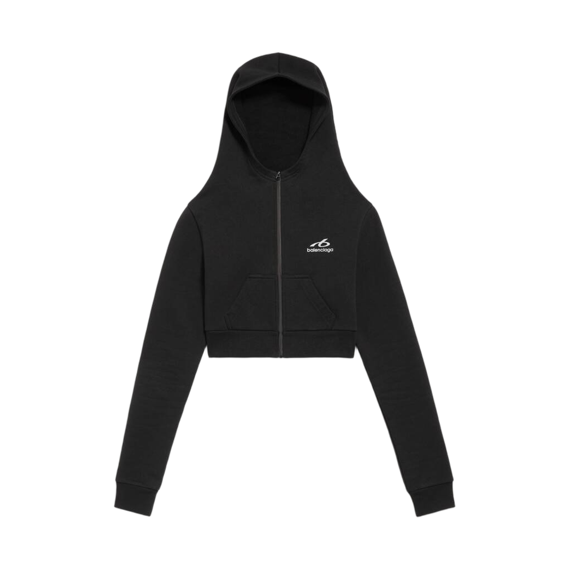 A0024RTUVQ51000 (W) Balenciaga Techwear Cocoon Hoodie Black