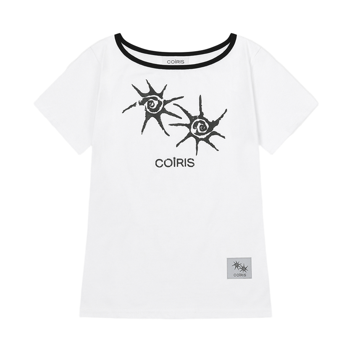 C-P00000HH Coiris Soluna One Shoulder Half T White