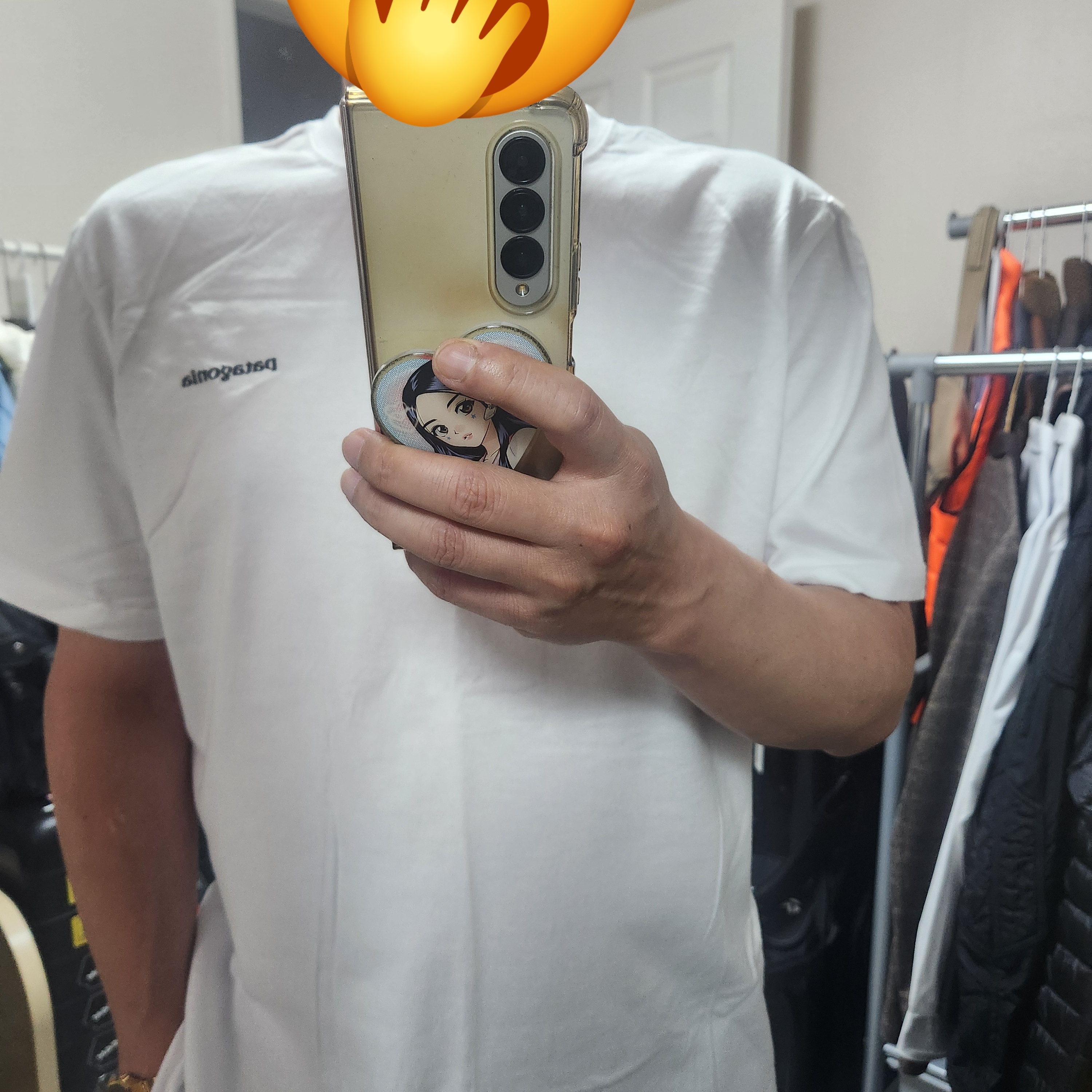 Patagonia P-6 Logo Responsibili-Tee S/S White 착용 스타일