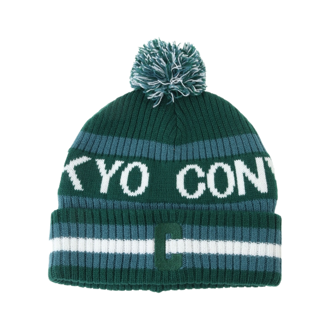 컨버스 도쿄 로고 라인 니트 캡 그린(Converse Tokyo Logo Line Knit Cap Green)
