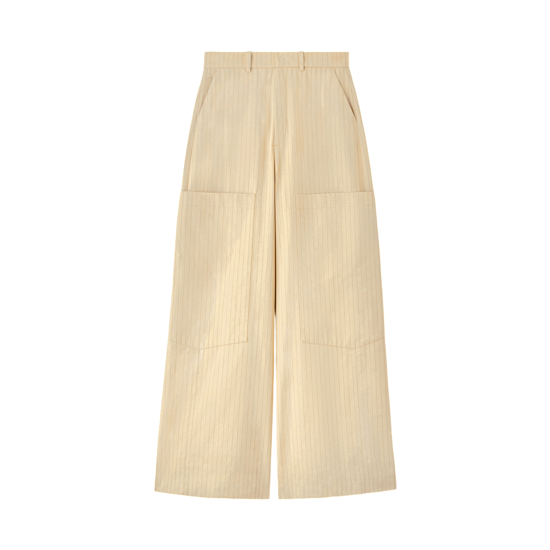 (W) 가니 트라우저 베이지 수팅 썸머 샌드((W) Ganni Trousers in Beige Suiting Summer Sand)