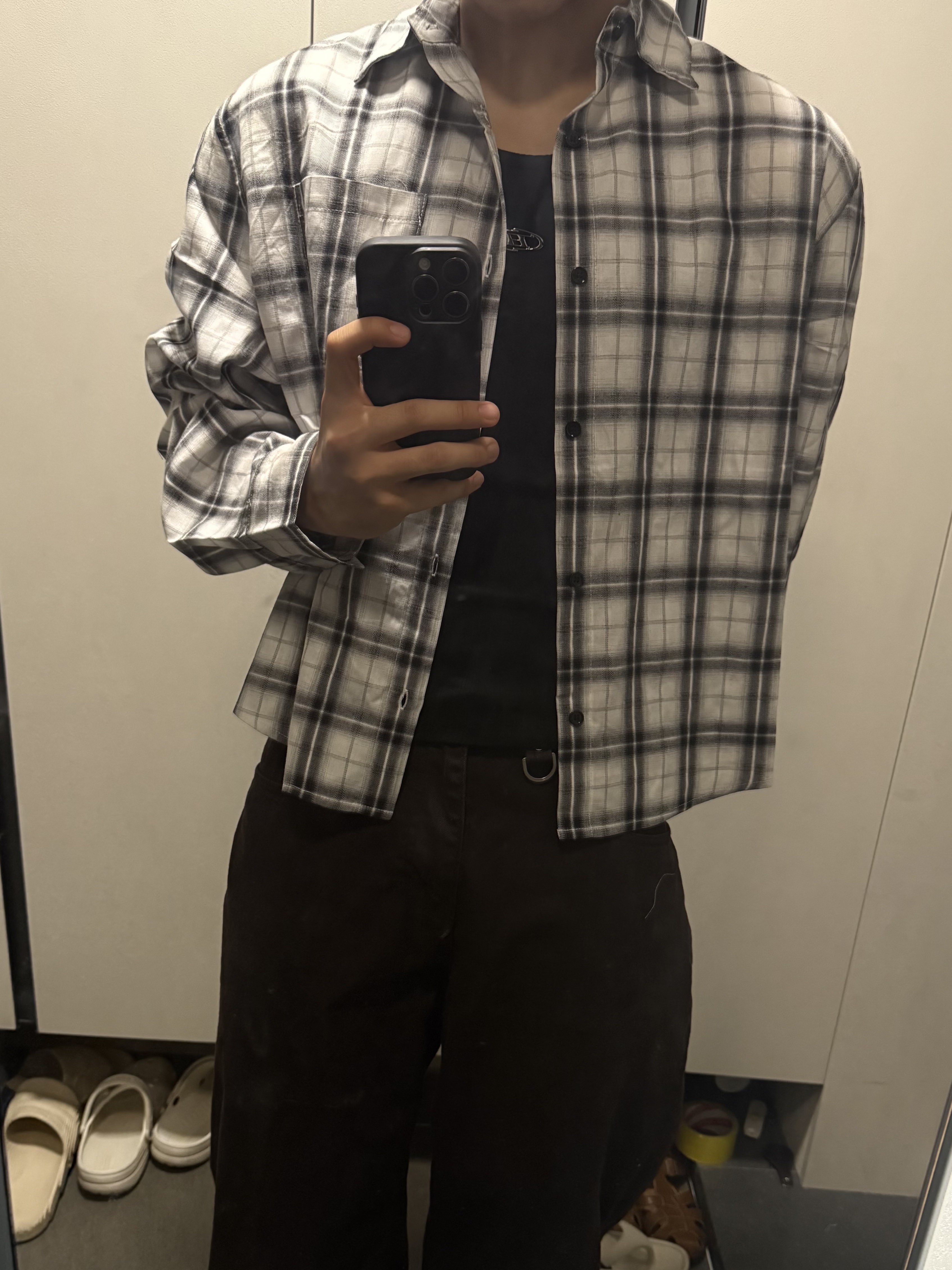 Suade Cropped Check Shirt White, Timberland Premium 6 inch Waterproof Boot Wheat Nubuck - Wide 착용 스타일 - 2