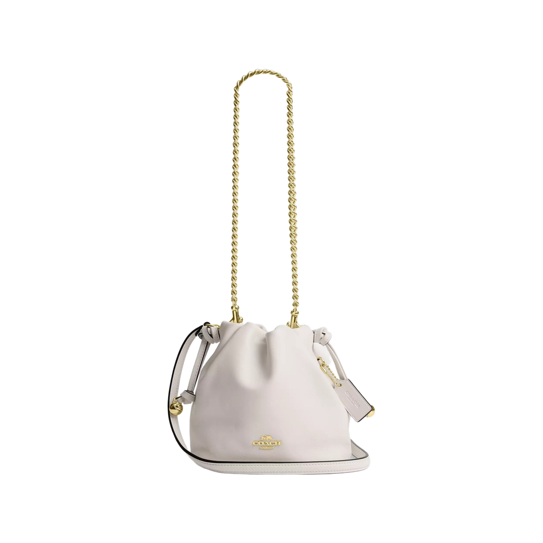 코치 페이 미니 드로우스트링 백 골드 초크(Coach Faye Mini Drawstring Bag Gold Chalk)
