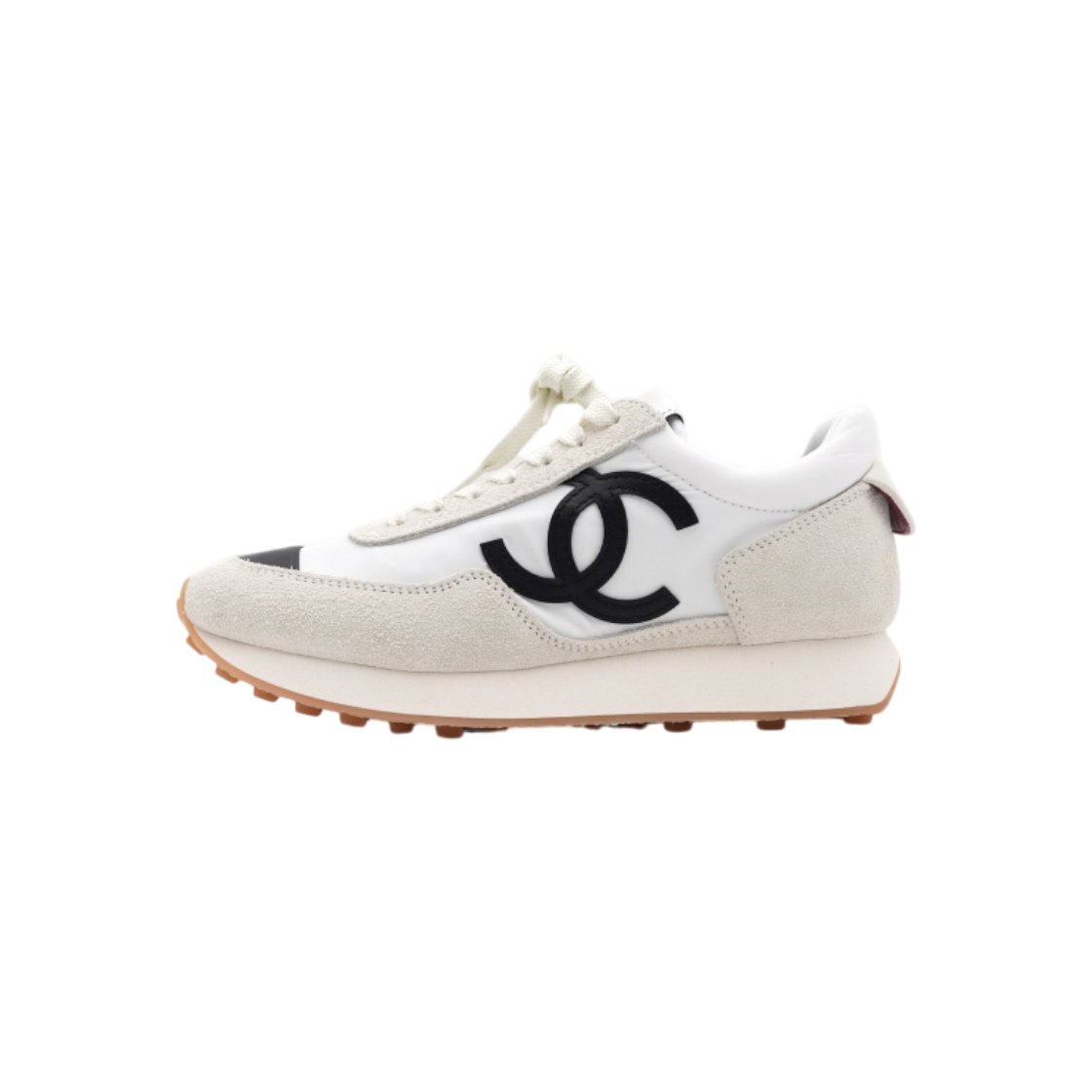 ITMMFQGITKLV Chanel Season 26 CC Logo Fabric Suede Women Sneakers