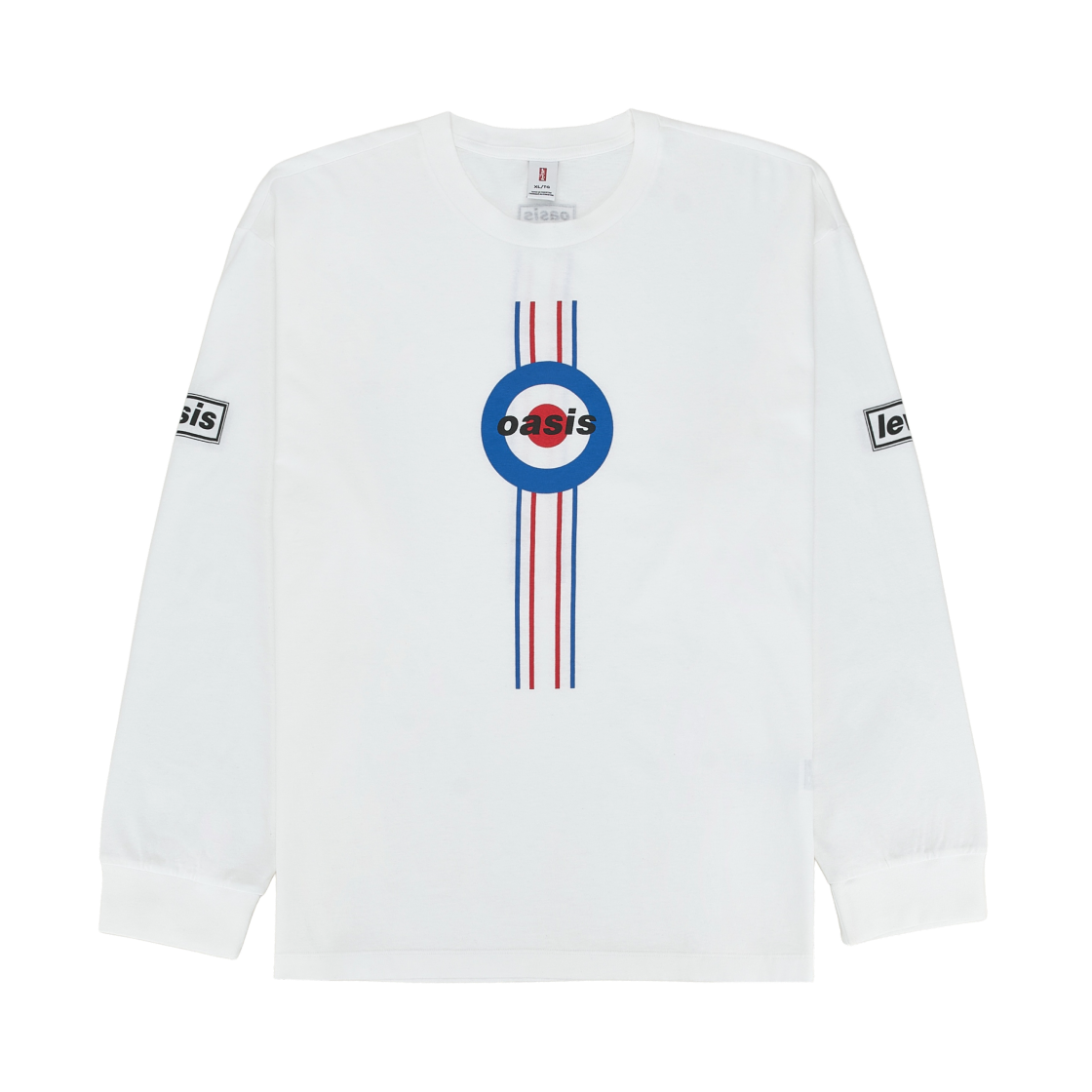 004EY0002 Levi's x Oasis Mod Target Logo Long Sleeve T-Shirt White