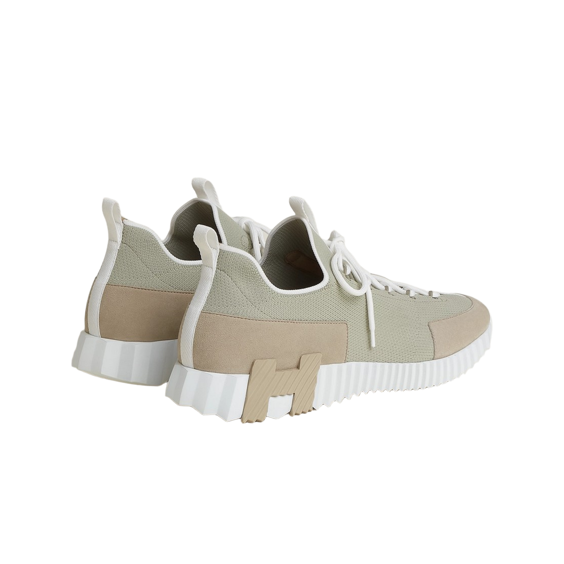 에르메스 리프트 슬립온 스니커즈 니트 스웨이드 고트스킨 & 베쥬 에스키스(Hermes Lift Slip On Sneakers Knit Suede Goatskin & Beige Esquisse) - 2